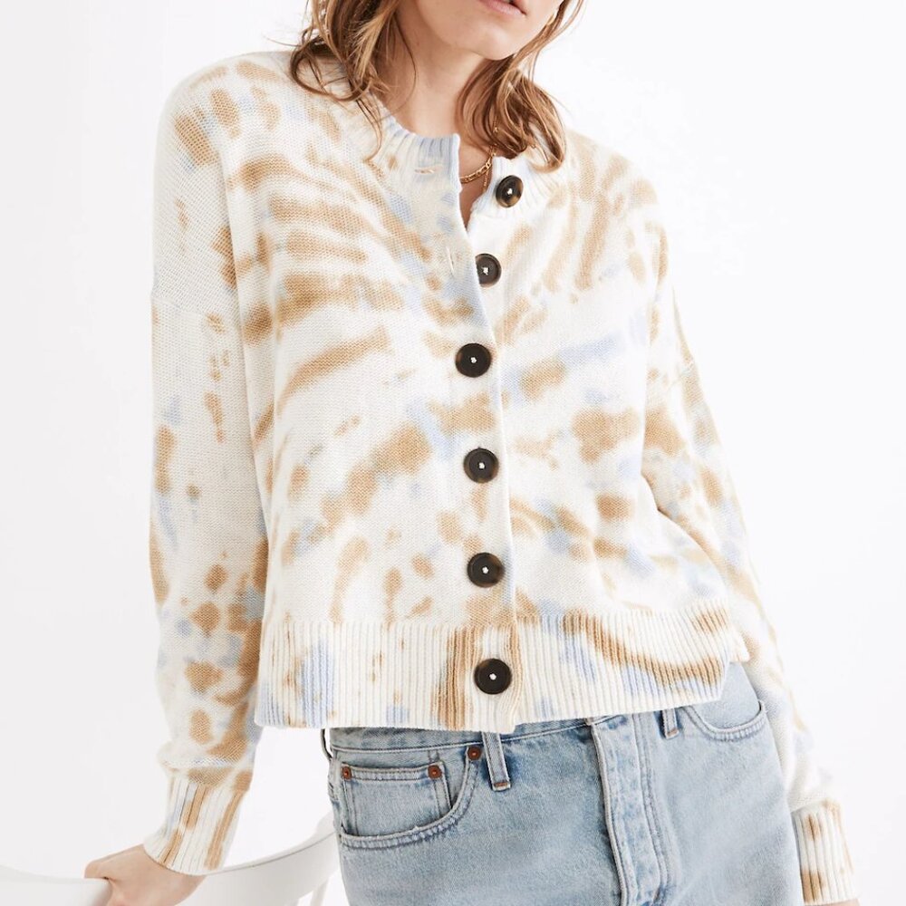 Madewell Tie-Dye Broadway Cardigan Sweater Size: XXS NWT